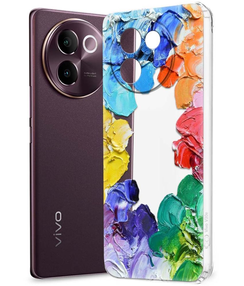     			Fashionury Multicolor Printed Back Cover Silicon Compatible For Vivo V30e 5G ( Pack of 1 )