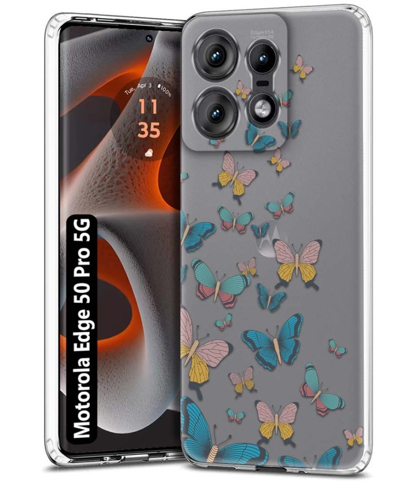     			Fashionury Multicolor Printed Back Cover Silicon Compatible For Motorola Edge 50 Pro 5G ( Pack of 1 )