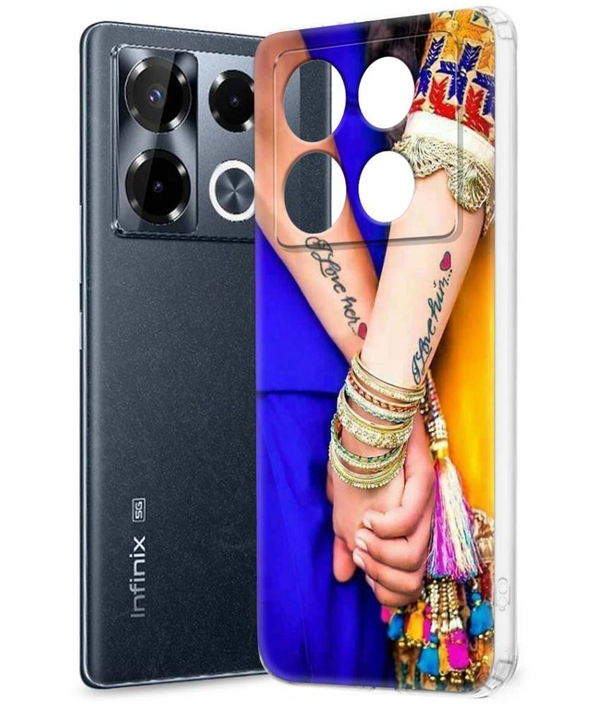     			Fashionury Multicolor Printed Back Cover Silicon Compatible For Infinix Note 40 pro plus 5G ( Pack of 1 )