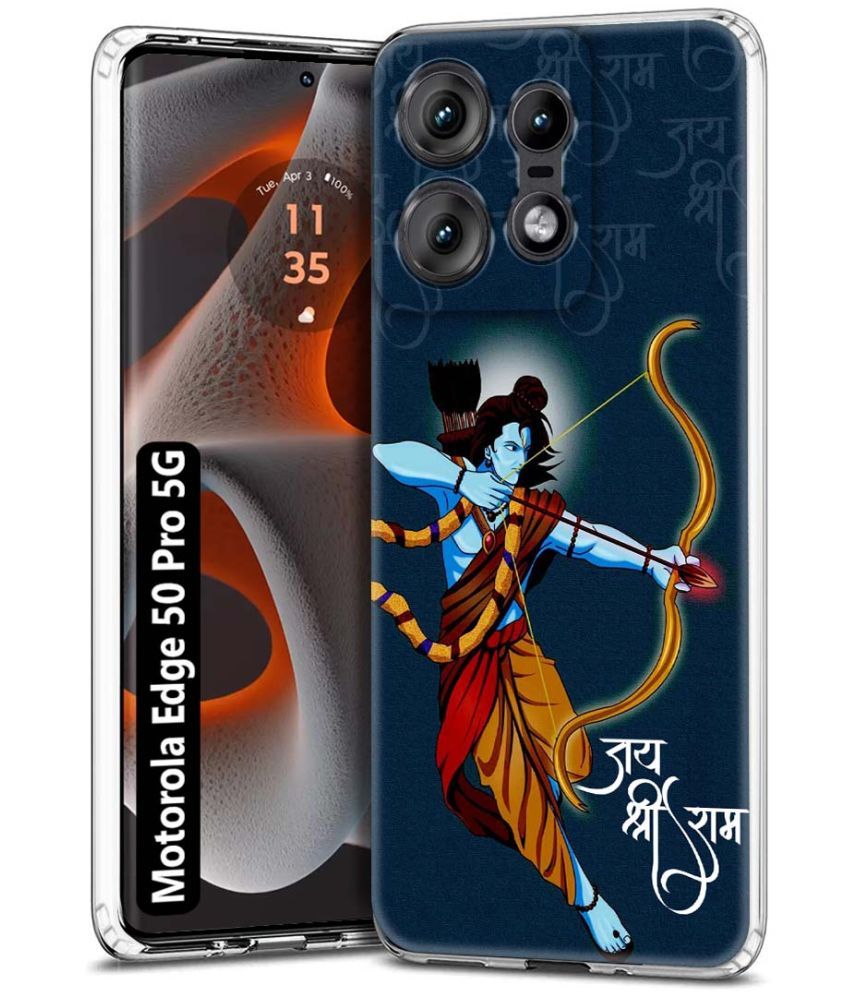     			Fashionury Multicolor Printed Back Cover Silicon Compatible For Motorola Edge 50 Pro 5G ( Pack of 1 )