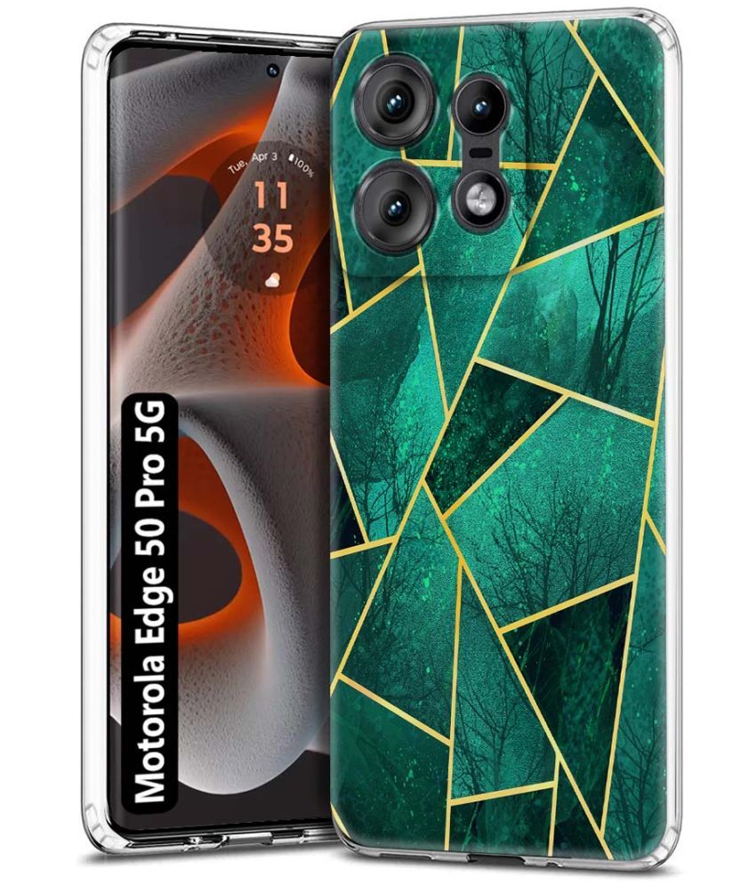     			Fashionury Multicolor Printed Back Cover Silicon Compatible For Motorola Edge 50 Pro 5G ( Pack of 1 )