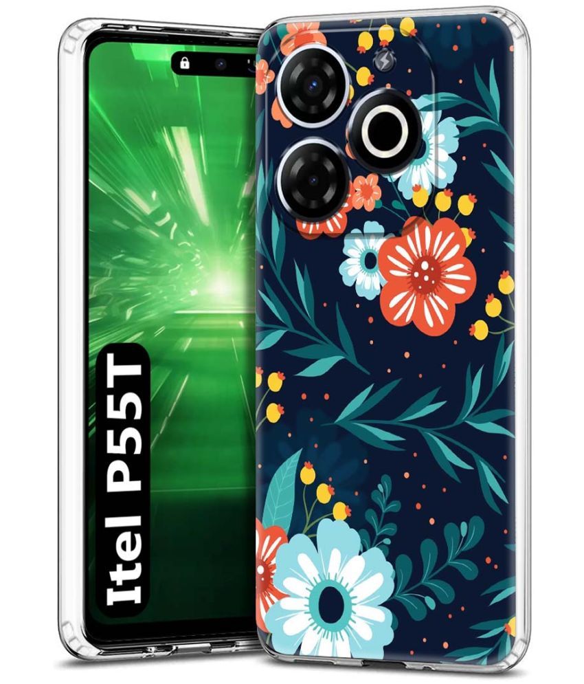     			Fashionury Multicolor Printed Back Cover Silicon Compatible For Itel P55T ( Pack of 1 )