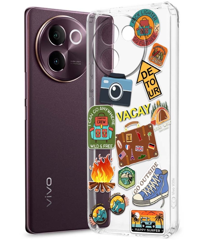     			Fashionury Multicolor Printed Back Cover Silicon Compatible For Vivo V30e 5G ( Pack of 1 )