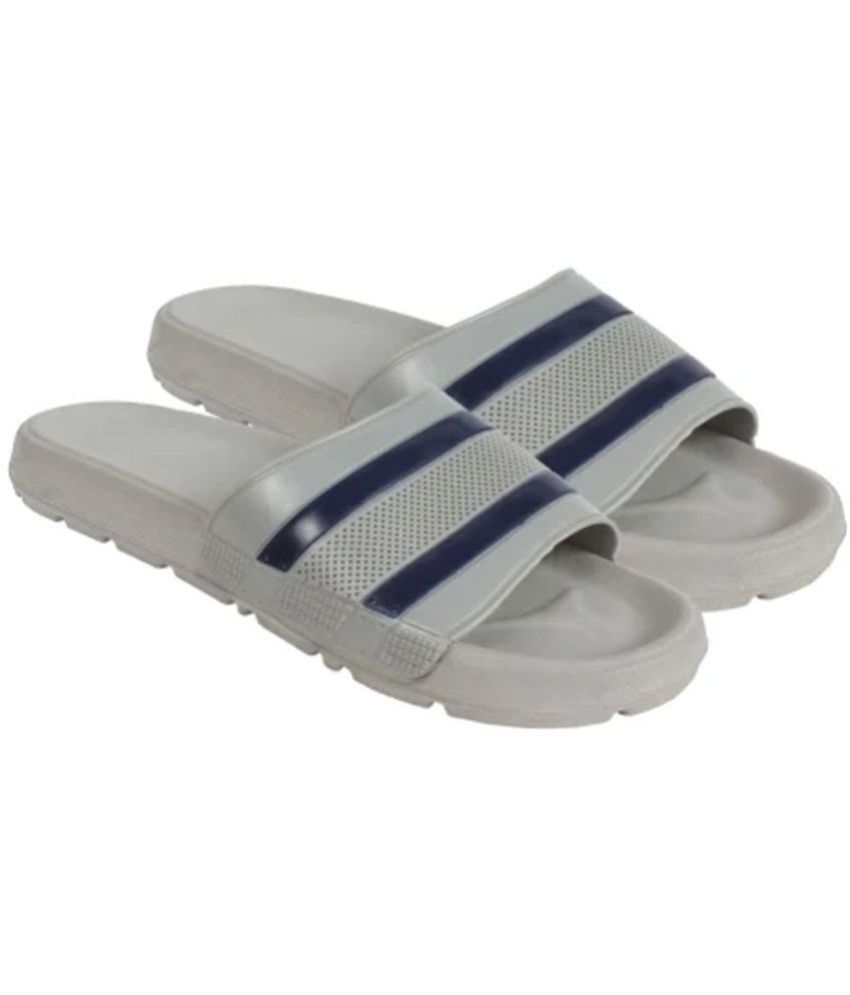     			Gokik Grey Men's Slide Flip Flop