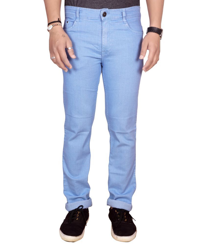     			JB JUST BLACK Regular Fit Cuffed Hem Men's Jeans - Mid Blue ( Pack of 1 )