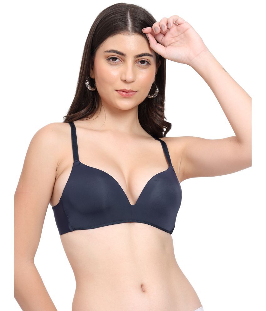     			PARKHA Blue Nylon Heavily Padded Women's T-Shirt Bra ( Pack of 1 )