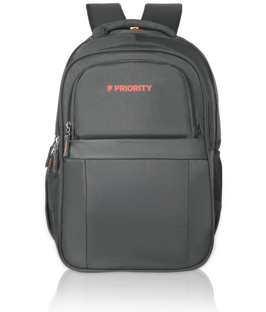     			Priority Grey Polyester Backpack ( 26 Ltrs )