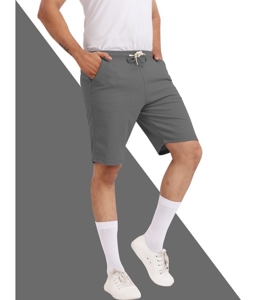     			Septem Dark Grey Cotton Blend Men's Shorts ( Pack of 1 )