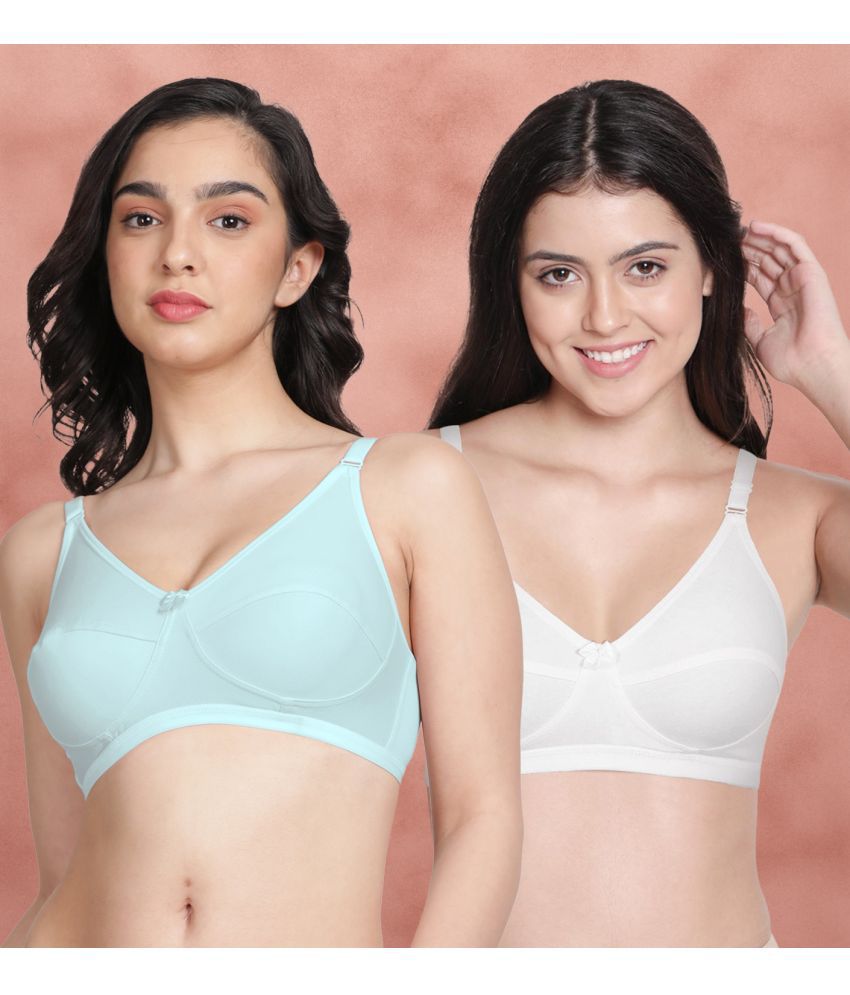     			Susie Light Blue Polyester Non Padded Women's Everyday Bra ( Pack of 2 )