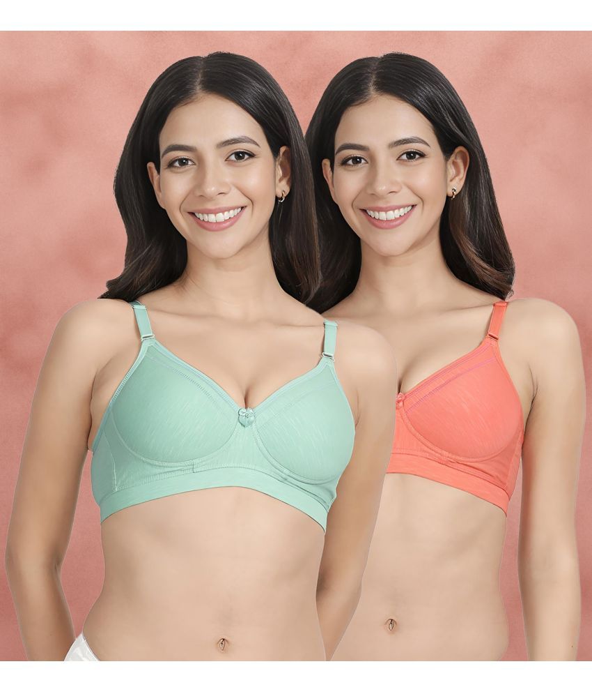     			Susie Pack of 2 Cotton Blend Lightly Padded Women's Everyday Bra ( Pink ) susi-c2b-1476