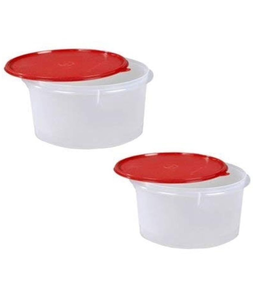     			Tupperware India Pvt Ltd Plastic Red Food Container ( Set of 2 )