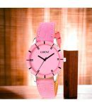 Lorenz Pink PU Analog Womens Watch