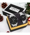 Lorenz Silver Metal Analog Couple's Watch