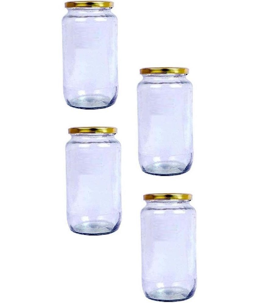     			AFAST Glass Container Jar Glass Nude Utility Container ( Set of 4 )