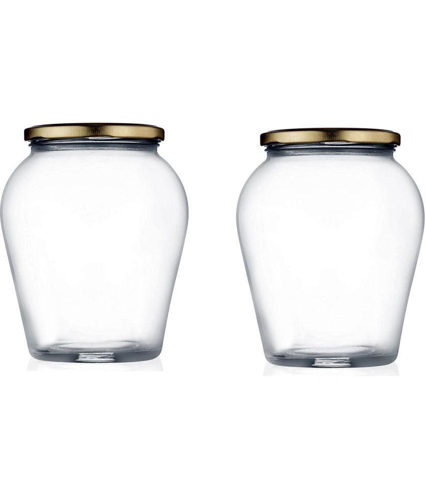     			AFAST Glass Container Jar Glass Nude Cookie Container ( Set of 2 )