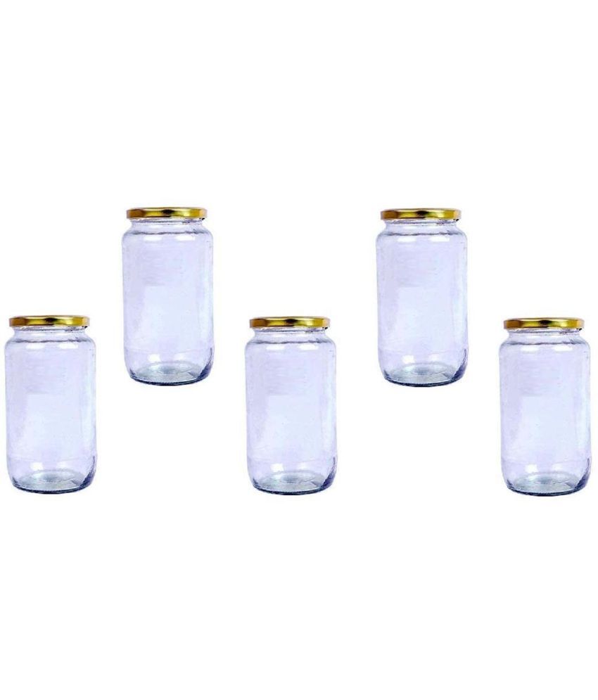     			AFAST Glass Container Jar Glass Nude Utility Container ( Set of 5 )