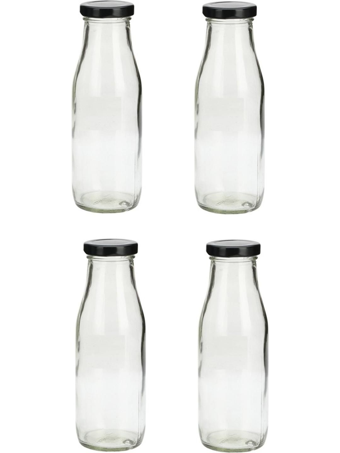     			AFAST Multipurpose Bottle Glass Transparent Utility Container ( Set of 4 )