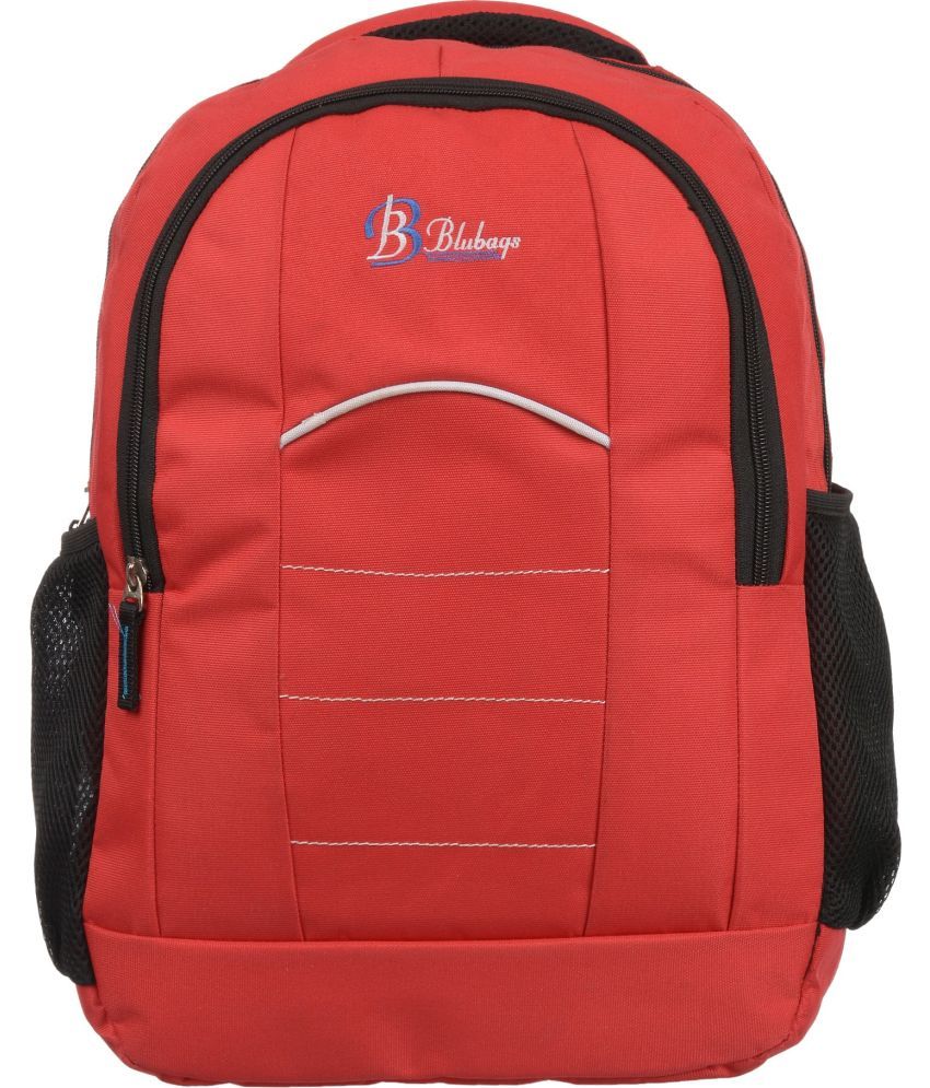     			Blubags Red Polyester Backpack ( 30 Ltrs )