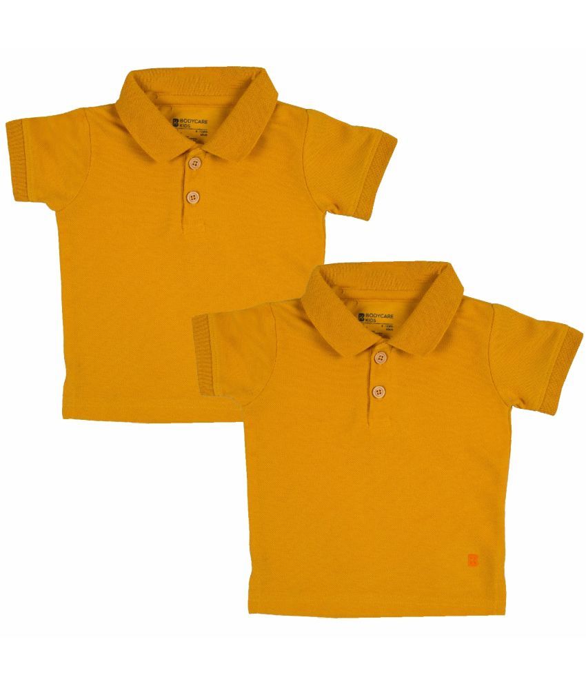     			Bodycare Orange Cotton Blend Boy's Polo T-Shirt ( Pack of 2 )