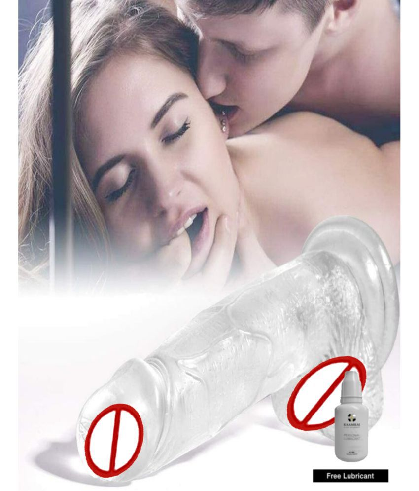     			Budget-Friendly Waterproof Transparent Dildo, Easy to Wash and Clean, Includes Kaamraj Lube for Smooth