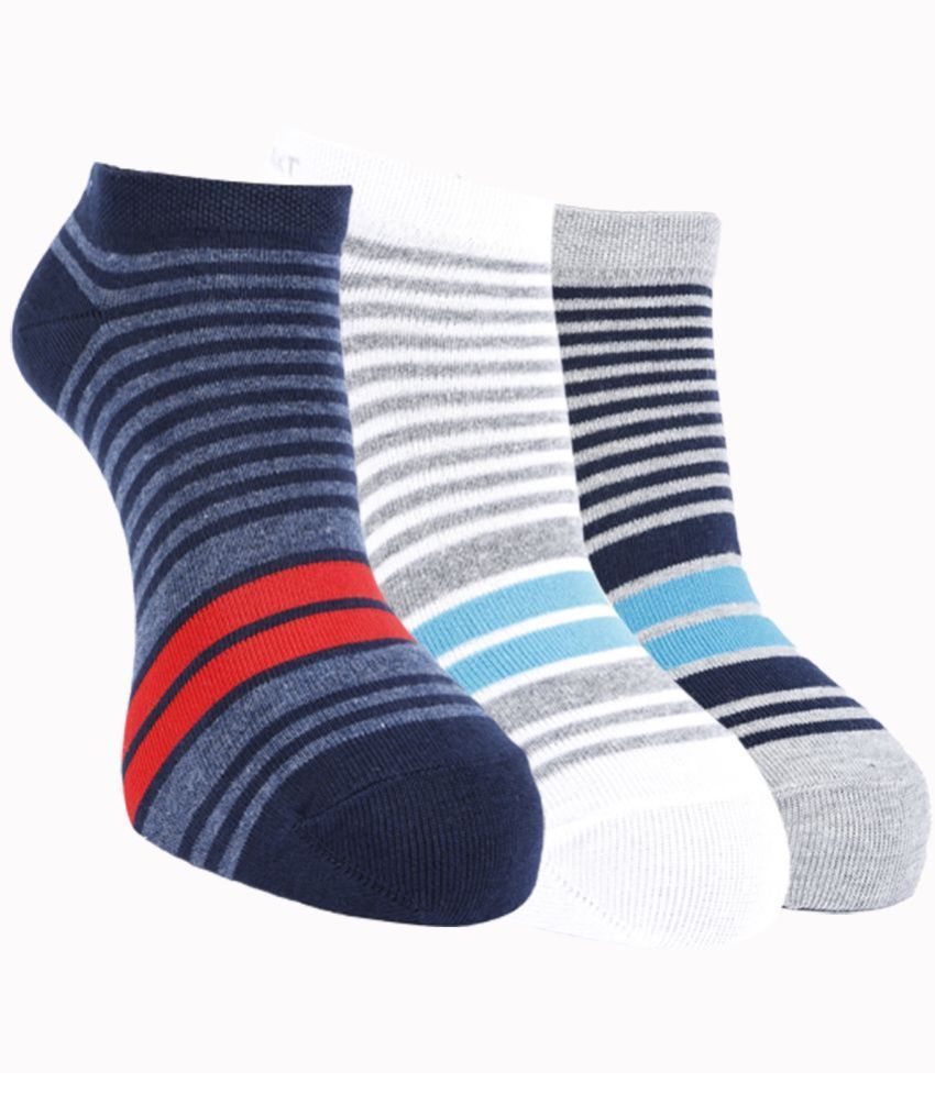     			Force NXT Cotton Blend Men's Self Design Multicolor Ankle Length Socks ( Pack of 3 )