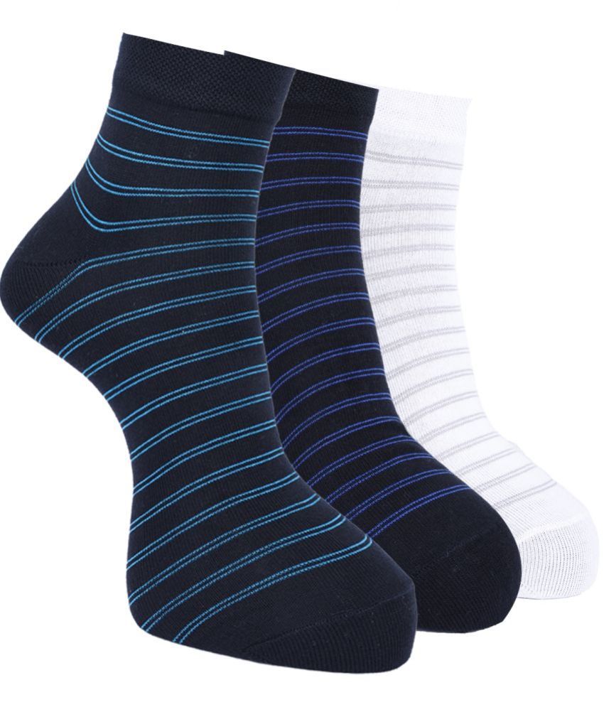     			Force NXT Cotton Blend Men's Striped Multicolor Ankle Length Socks ( Pack of 3 )