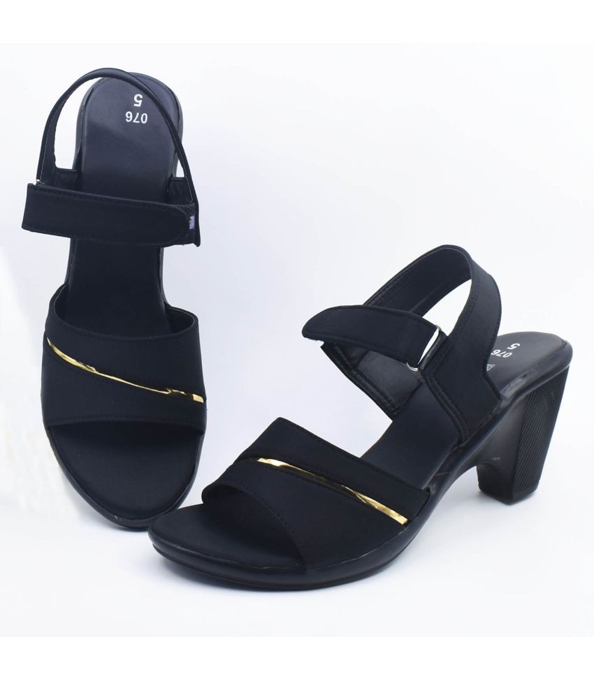     			HardForce Black Women's Sandal Heels