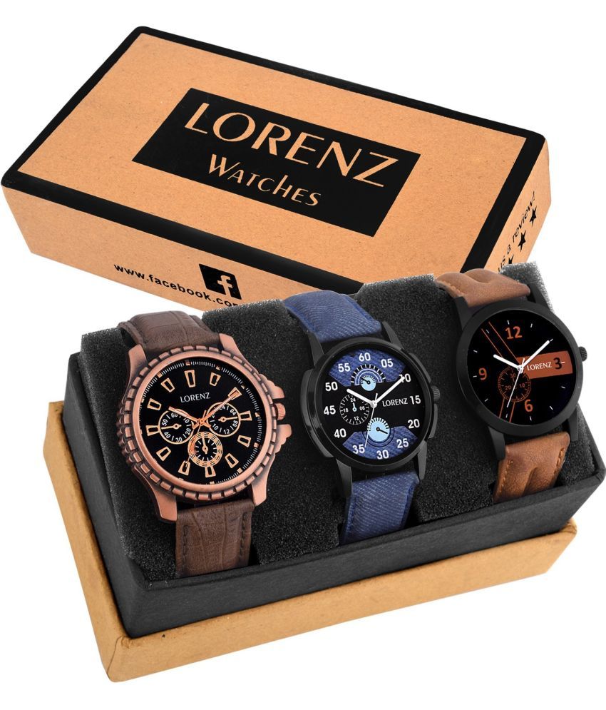     			Lorenz Multicolor PU Analog Men's Watch