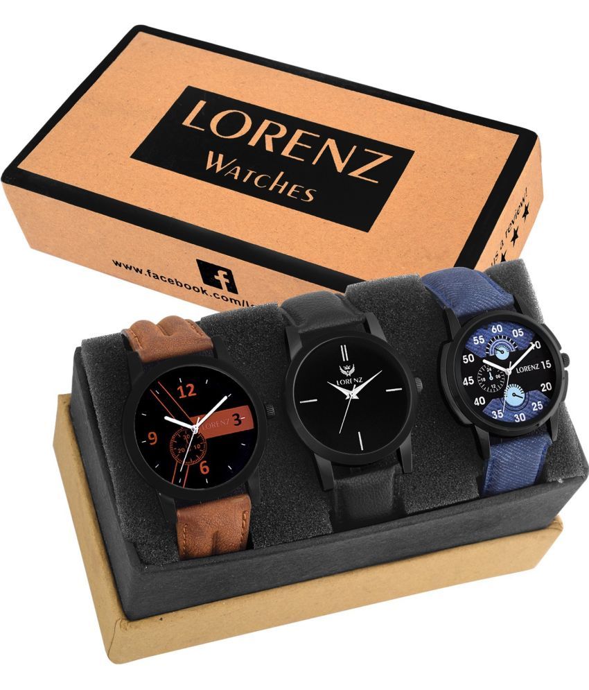     			Lorenz Multicolor PU Analog Men's Watch