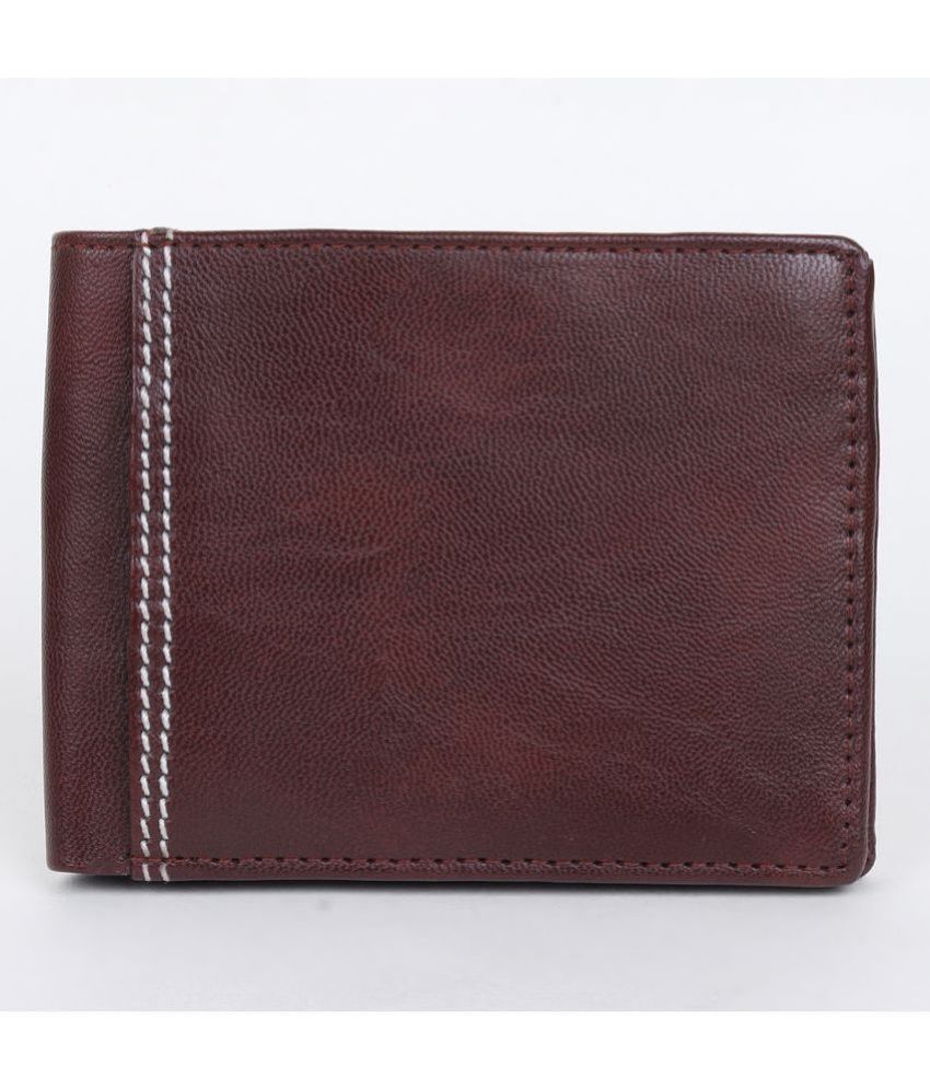     			SUNSHOPPING Brown Faux Leather Men's Regular Wallet ( Pack of 1 )