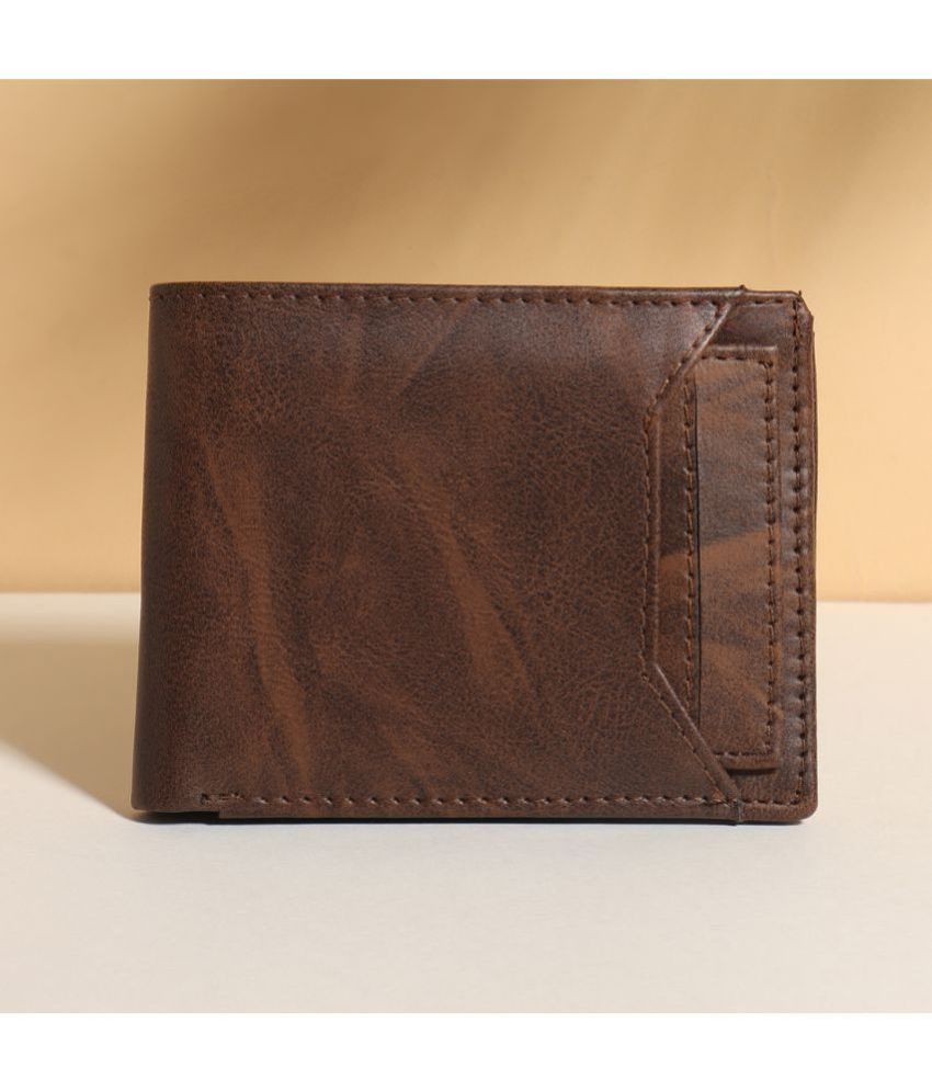     			SUNSHOPPING Brown Faux Leather Men's Regular Wallet ( Pack of 1 )