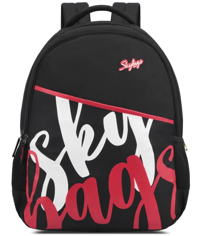     			Skybags Black Polyester Backpack ( 28 Ltrs )