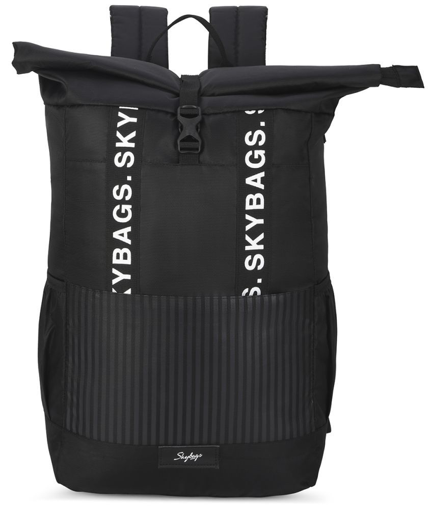     			Skybags Black Polyester Backpack ( 30 Ltrs )