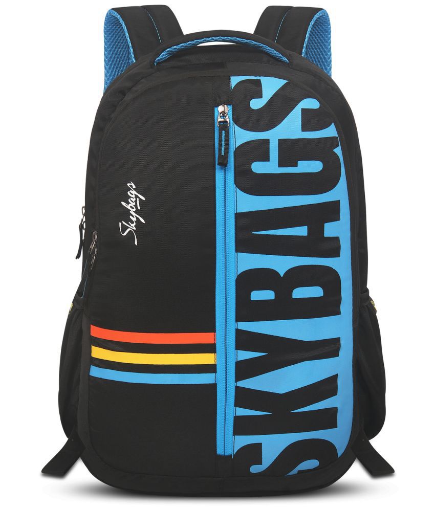     			Skybags Black Polyester Backpack ( 35 Ltrs )