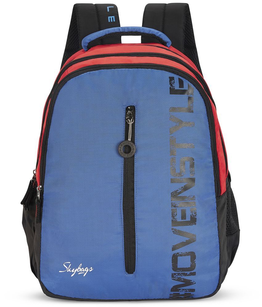     			Skybags Blue Polyester Backpack ( 30 Ltrs )