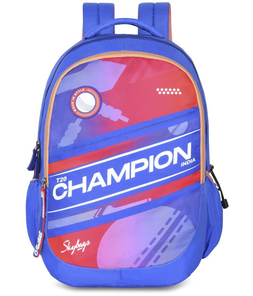     			Skybags Blue Polyester Backpack ( 32 Ltrs )