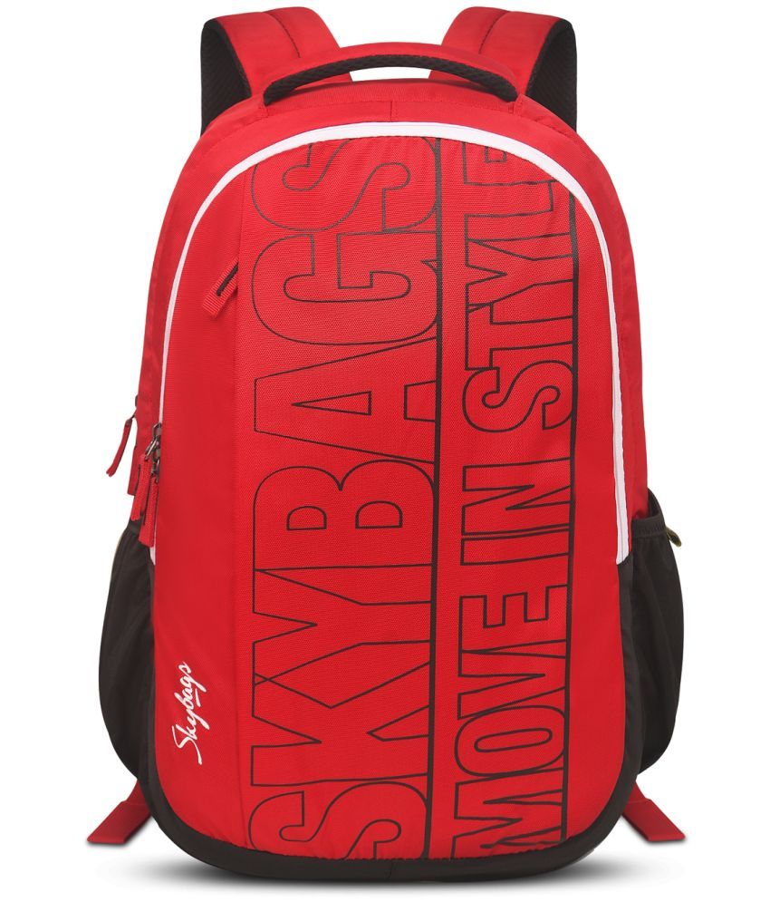     			Skybags Red Polyester Backpack ( 22 Ltrs )