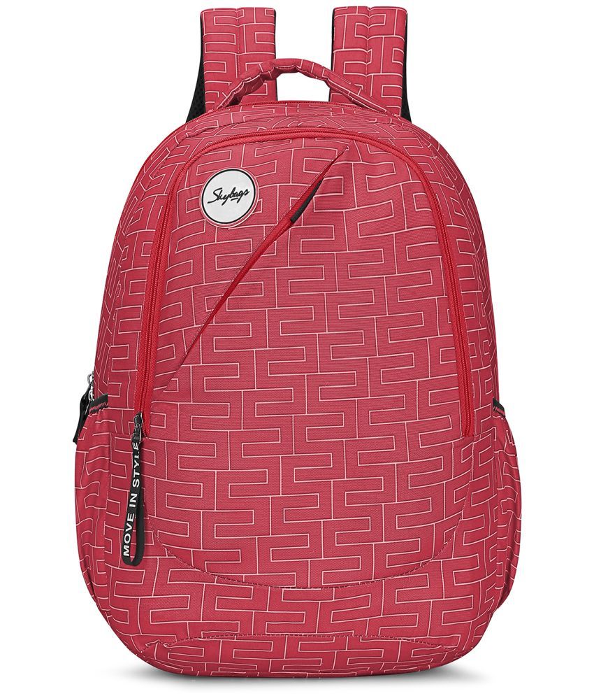     			Skybags Red Polyester Backpack ( 28 Ltrs )