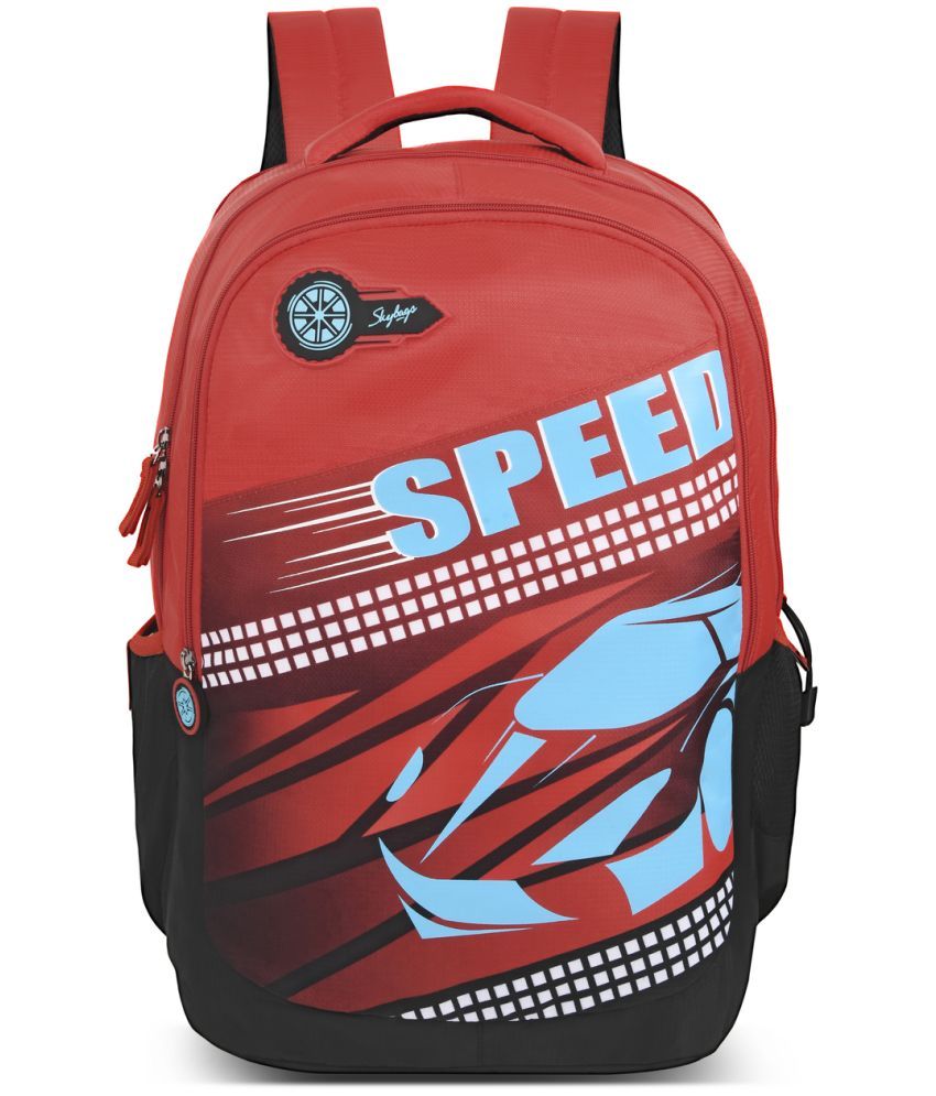     			Skybags Red Polyester Backpack ( 30 Ltrs )