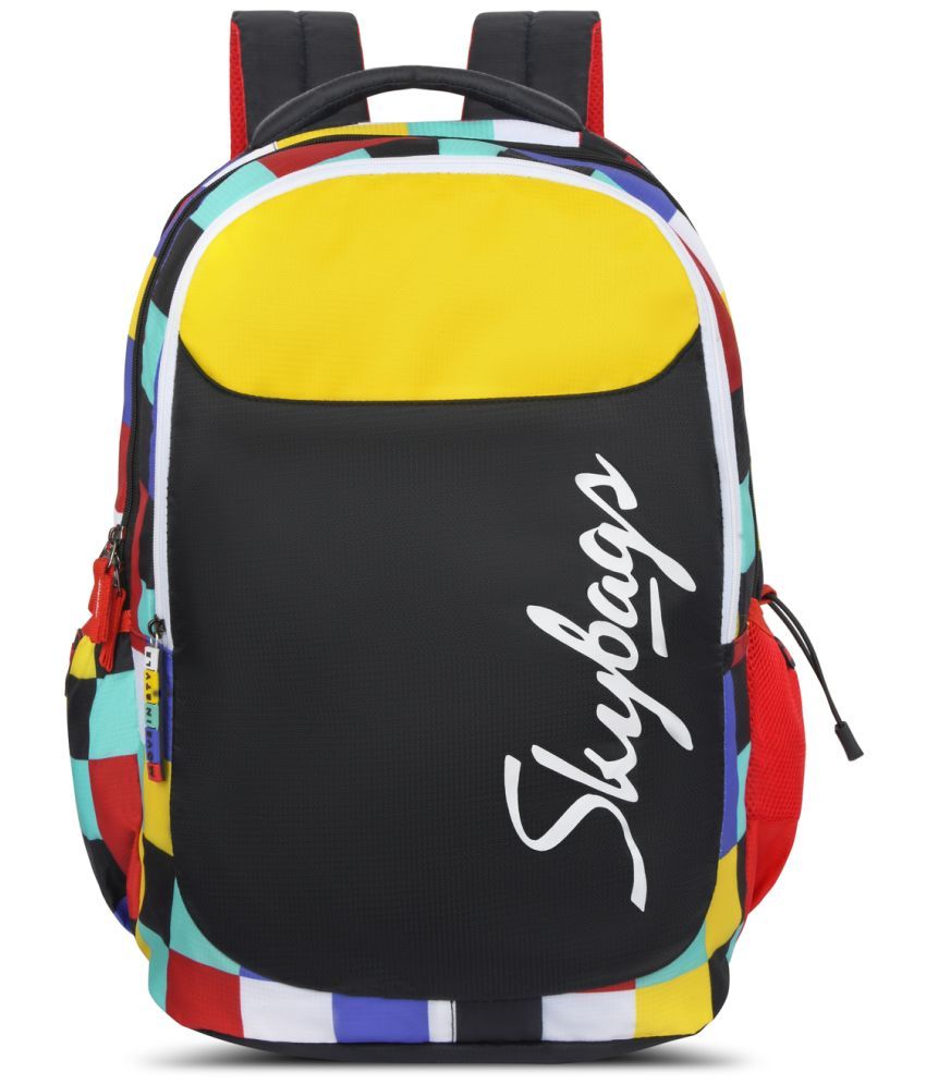     			Skybags Yellow Polyester Backpack ( 30 Ltrs )