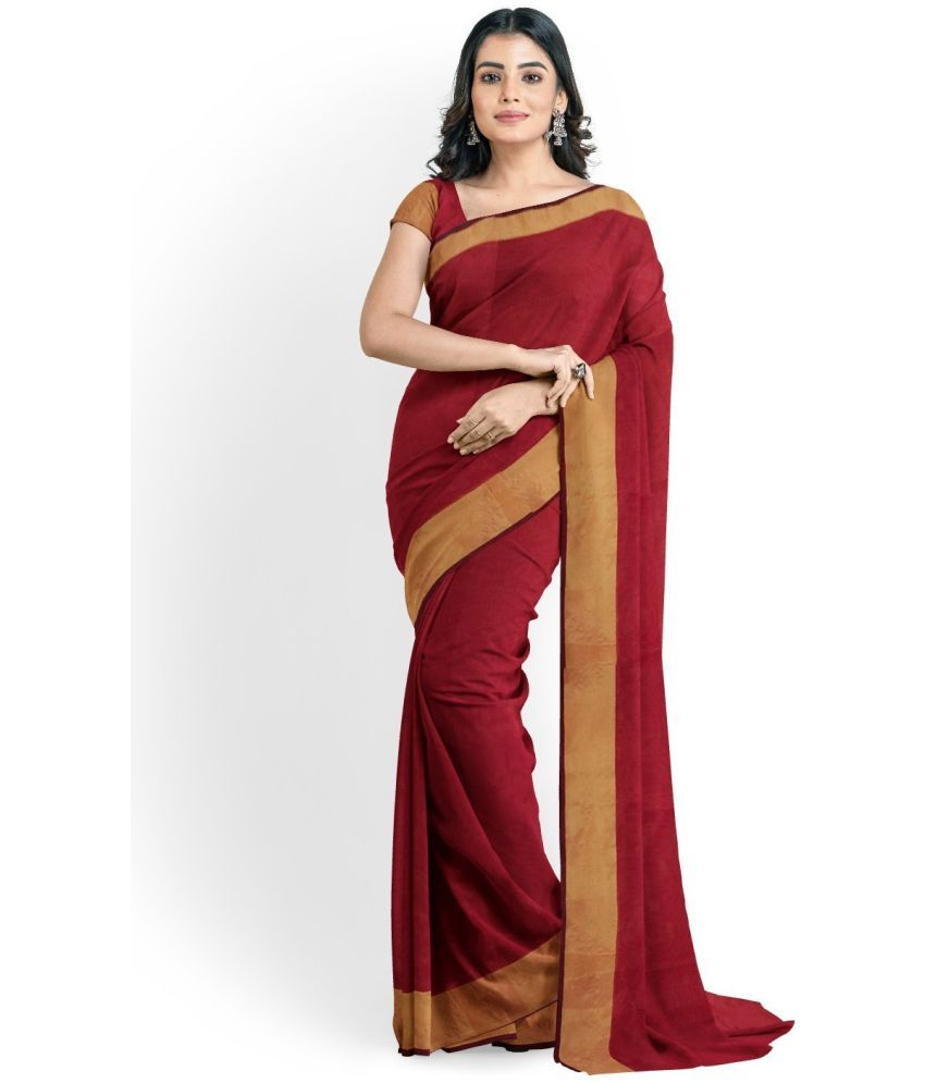     			Vkaran Cotton Silk Woven Saree Without Blouse Piece - Multicolor ( Pack of 1 )