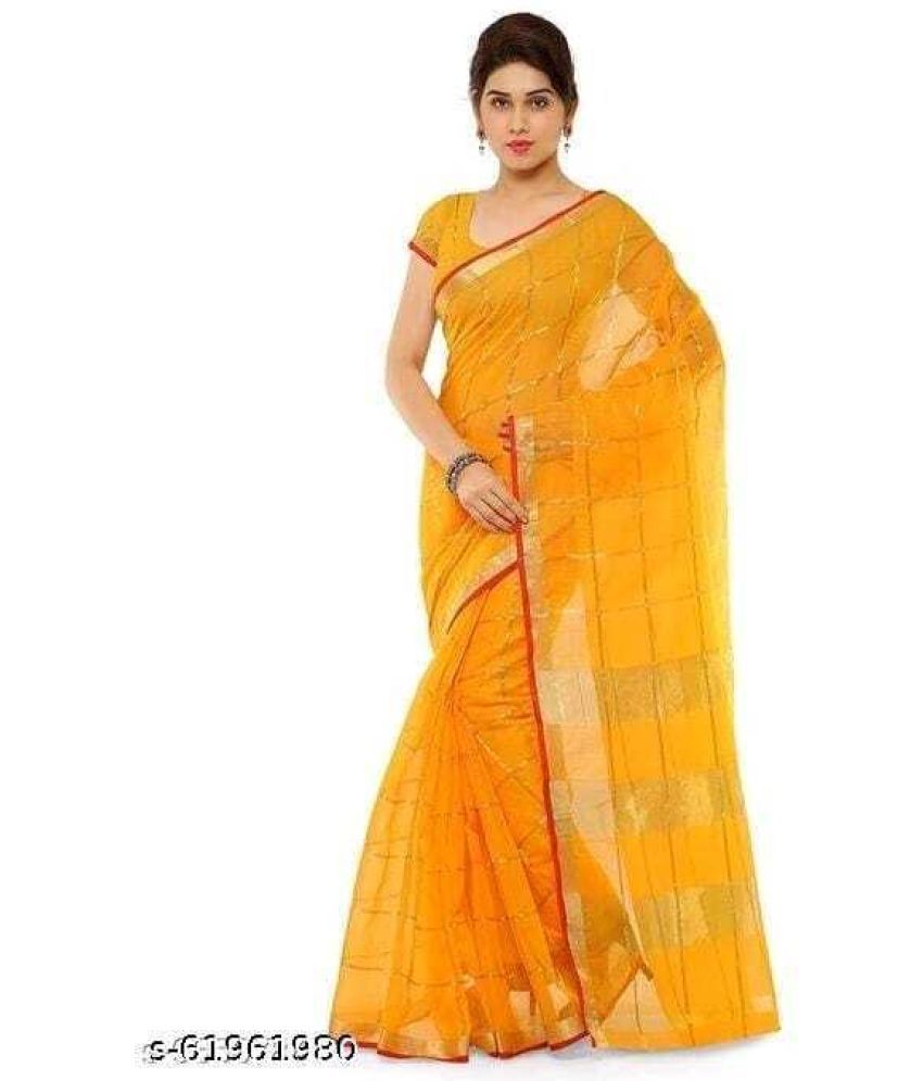     			Vkaran Cotton Silk Woven Saree Without Blouse Piece - Black ( Pack of 1 )