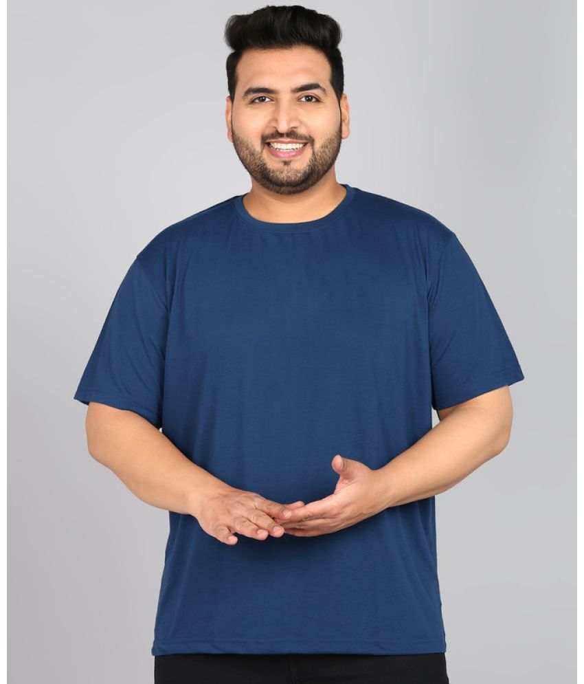     			XFOX Cotton Blend Regular Fit Solid Half Sleeves Men's T-Shirt - Blue ( Pack of 1 )