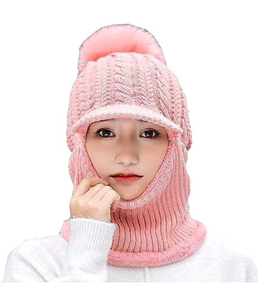     			ZAYSOO Pink Nylon Women's Hat ( Pack of 1 )