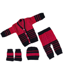 The Creators Single Unisex for Baby Woollen ( Red & Black )