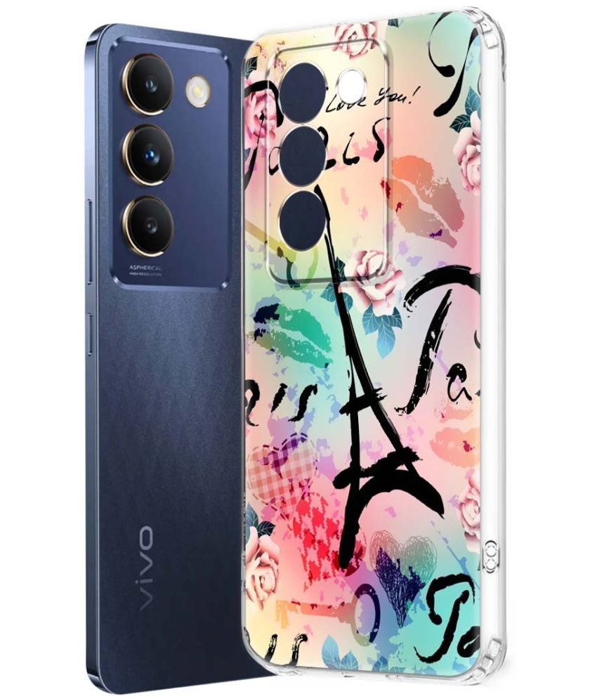     			Fashionury Multicolor Printed Back Cover Silicon Compatible For Vivo T3 5G ( Pack of 1 )