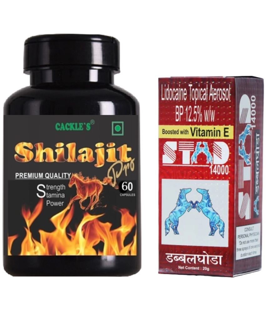     			Shilajit Gold Pro Herbal Capsule 60no.s & Stud 14000 20gm Combo Pack For Men