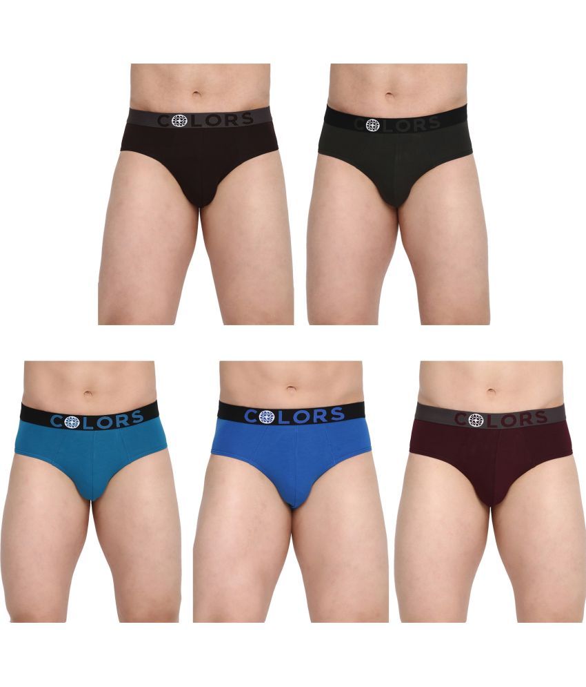     			COLORS by Rupa Frontline Multicolor Cotton Men's Briefs ( Pack of 5 )