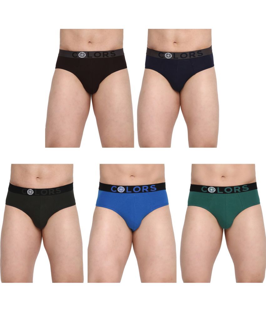     			COLORS by Rupa Frontline Multicolor Cotton Men's Briefs ( Pack of 5 )