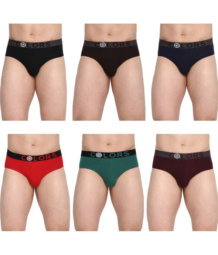     			COLORS by Rupa Frontline Multicolor Cotton Men's Briefs ( Pack of 6 )